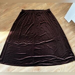 Dialogue Chocolate Brown A-Line Skirt Plus size 3X
